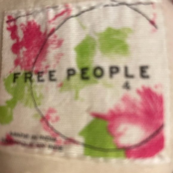 Free People Yellow Floral Print Cotton Mini Dress Size 4 - Picture 6 of 6